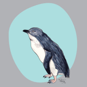 Little Blue Penguin Hoodie - AS Colour Womens Premium Hood Design