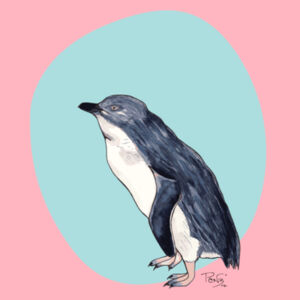 Little Blue Penguin Tee - AS Colour Womens Maple Tee Design