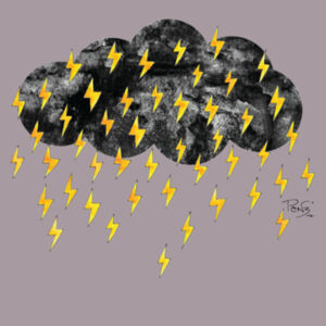 Thundercloud tee - AS Colour Womens Maple Tee Design