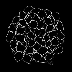 Hydrangea Outline Hoodie - AS Colour Womens Premium Hood Design