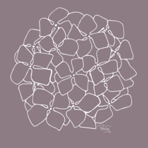 Hydrangea Outline Sweatshirt - AS Colour Womens Premium Crew Design