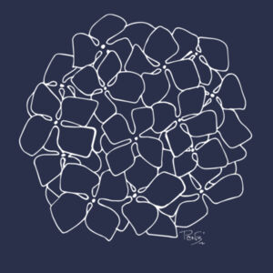 Hydrangea Outline tee - AS Colour Mens Staple T shirt Design