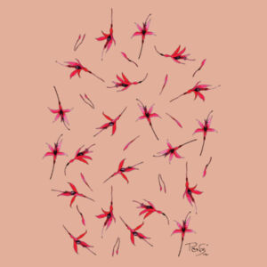 Fuchsia Scatter Sweatshirt - AS Colour Womens Premium Crew Design