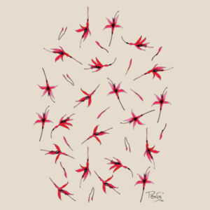 Fuchsia Scatter tee - AS Colour Womens Maple Tee Design