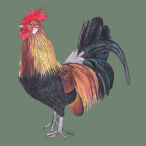 Rooster Hoodie - AS Colour Womens Premium Hood Design