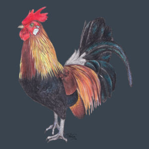 Rooster Hoodie - AS Colour Mens Premium Hood Design