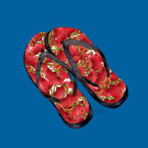 Pohutukawa Jandals tee - AS Colour Kids Classic T shirt Design