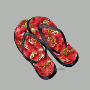 Pohutukawa Jandals Hoodie - AS Colour Womens Premium Hood Design