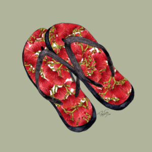 Pohutukawa Jandals Hoodie - AS Colour Mens Premium Hood Design