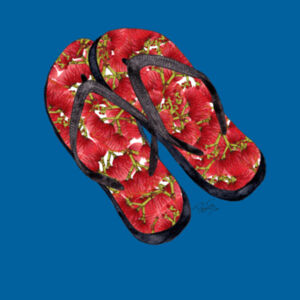Pohutukawa Jandals tee - AS Colour Mens Staple T shirt Design