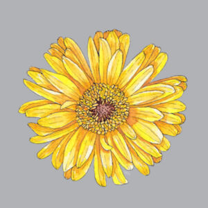 Happy Yellow Gerbera Hoodie - AS Colour Womens Premium Hood Design