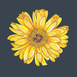 Happy Yellow Gerbera Hoodie - AS Colour Mens Premium Hood Design