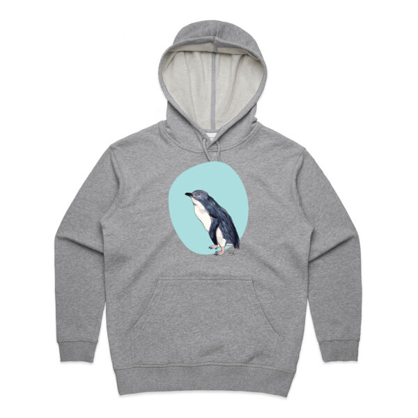 Little Blue Penguin Hoodie - AS Colour Womens Premium Hood Thumbnail