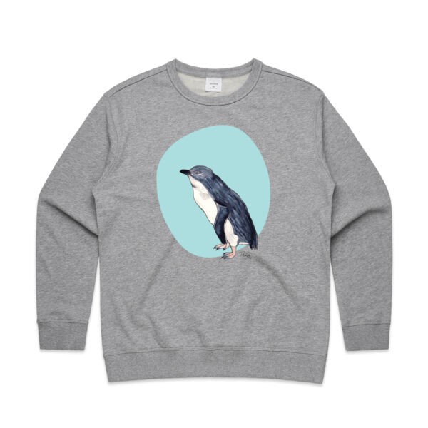 Little Blue Penguin Sweatshirt - AS Colour Womens Premium Crew Thumbnail