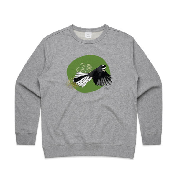 Fantail / Piwakawaka Sweatshirt - AS Colour Womens Premium Crew Thumbnail
