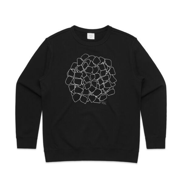 Hydrangea Outline Sweatshirt - AS Colour Womens Premium Crew Thumbnail