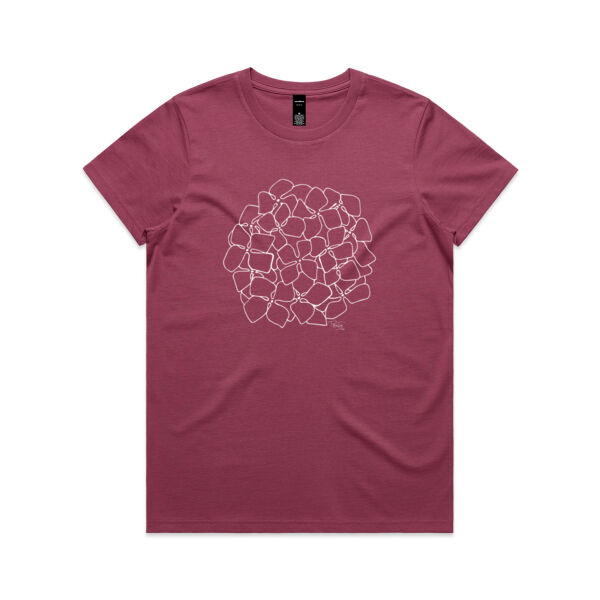 Hydrangea Outline tee - AS Colour Womens Maple Tee Thumbnail