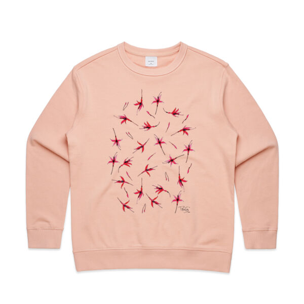 Fuchsia Scatter Sweatshirt - AS Colour Womens Premium Crew Thumbnail