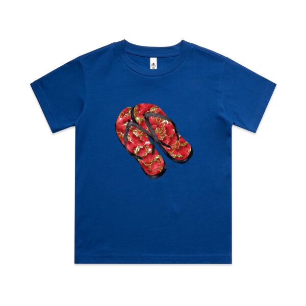 Pohutukawa Jandals tee - AS Colour Kids Classic T shirt Thumbnail