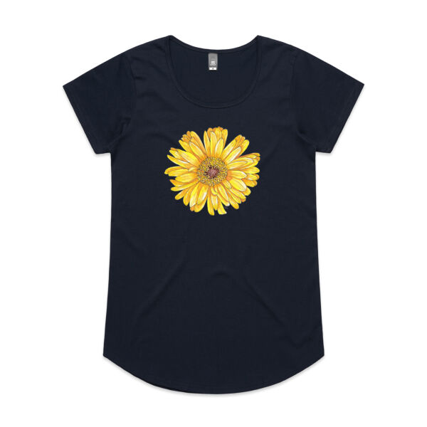Happy Yellow Gerbera tee - AS Colour Womens Mali Tee Thumbnail
