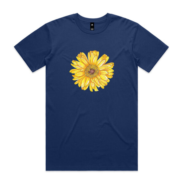 Happy Yellow Gerbera tee - AS Colour Mens Staple T shirt Thumbnail