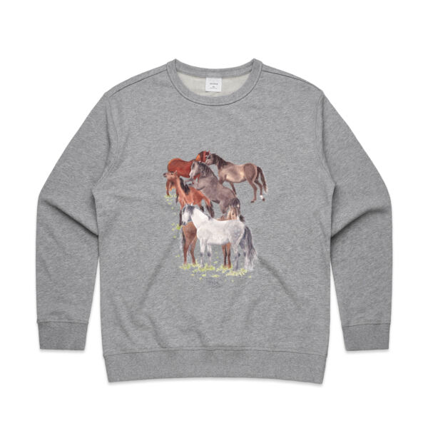 Wild Kaimanawas Charity Sweatshirt - AS Colour Womens Premium Crew Thumbnail