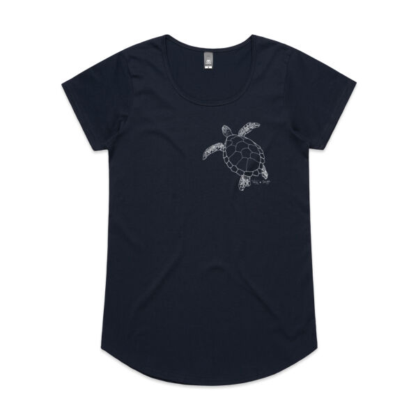 Nature’s Mariner - Turtle tee - AS Colour Womens Mali Tee Thumbnail