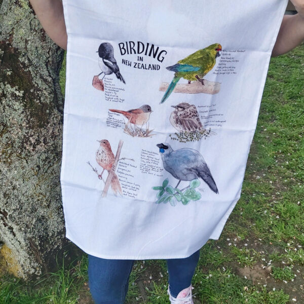 Birding in New Zealand - Tea Towel Thumbnail
