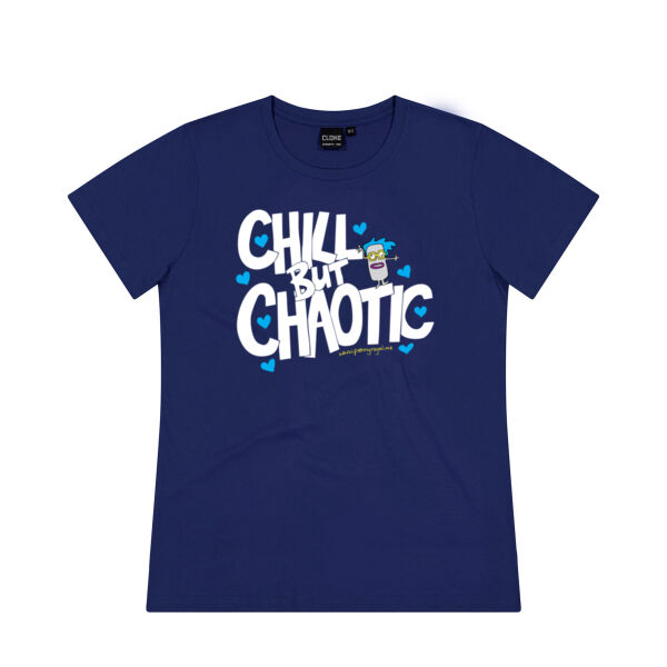 Chill but Chaotic - Cloke Womens Silhouette Outline Tee Thumbnail