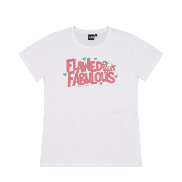 Flawed but Fabulous - Cloke Womens Silhouette Outline Tee Thumbnail